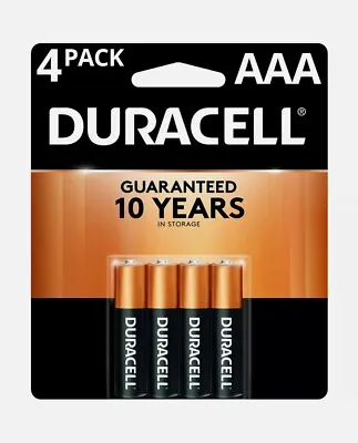 Duracell 4 Pack AAA Batteries *NEW* Expiration March 2030!! FREE SHIPPING! • $7.99