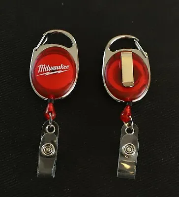 Milwaukee Power Tools ID Badge Clip W/ Retractable Cord M12 M18 • $7.95