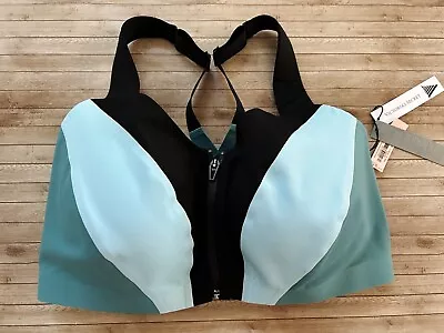 Nwt Victorias Secret Knockout High Impact Front Close Sport Bra 38DDD Teal Black • $39.99