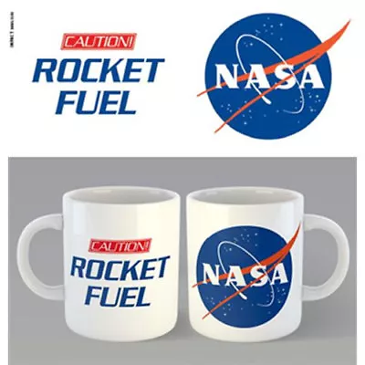 NASA - Caution Rocket Fuel Mug X 2 BRAND NEW (Set Of 2 Mugs) • $24.85