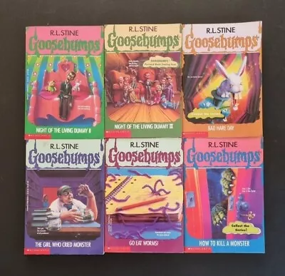 6 X Goosebumps Childrens Books By R L Stine VGC • $17.50