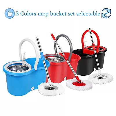 Swivel System More Friendly Than Pedal Upgraded Mop Bucket Set Total 3 Mop Heads • $27.99