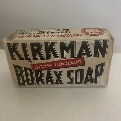 Vintage Nos Kirkman Borax Soap Bar Unused Colgate Palmolive Peet Co Advertising • $18.49