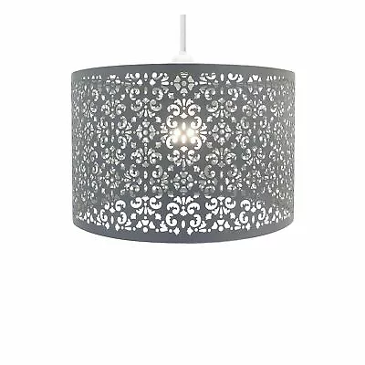 Metal Chandelier Acrylic Crystal Light Shades Droplet Ceiling Pendant Lampshade • £14.90