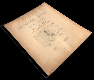 1904 Geologic Atlas: Aladdin Folio (Wyoming South Dakota Montana) Devil's To.. • £112.19