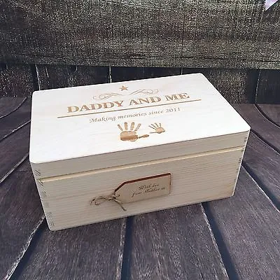 Personalised Memory Box / Father's Day Gift / Keepsake Storage / New Baby • £22.99