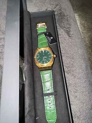 Paul Rich PR88 Stardust Green Gold Leather 45MM NEW IN BOX WITH ACCESSORIES • $80