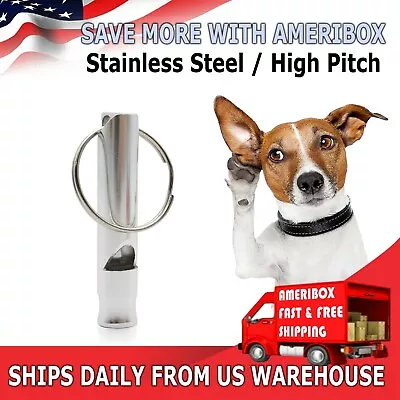 Stainless Steel Dog Training WHISTLE High Pitch Sound Obedience Stop Barking Pet • $2.89