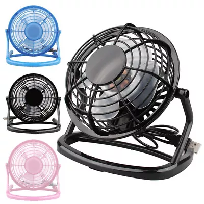 Mini USB Desk Fan Small Quiet Personal Cooler USB Powered Portable Table Fan AF • £5.69