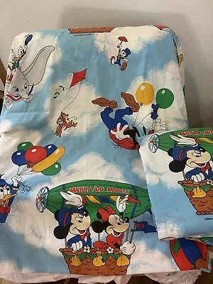 Disney Air Mobile Twin Sheet Set Fitted & Flat Vintage Mickey • $15