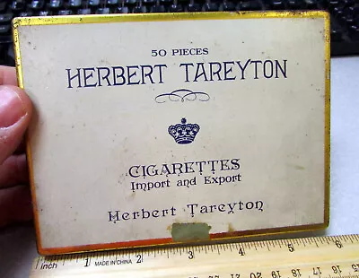 Vintage Herbert Tareyton Empty Cigarettes Tobacco Tin Great Man Cave Decor • $24.99