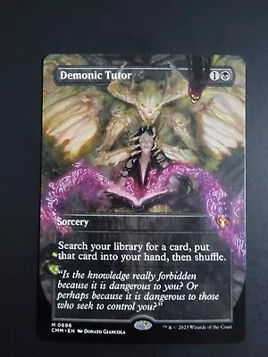 Demonic Tutor (Borderless) Mythic MTG Commander Masters • $54