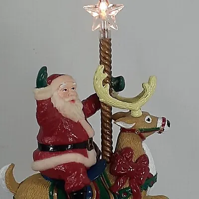 Vintage 1997 Mr Christmas A Santa Carousel Tree Top In Box Tested Animated Deer • $45