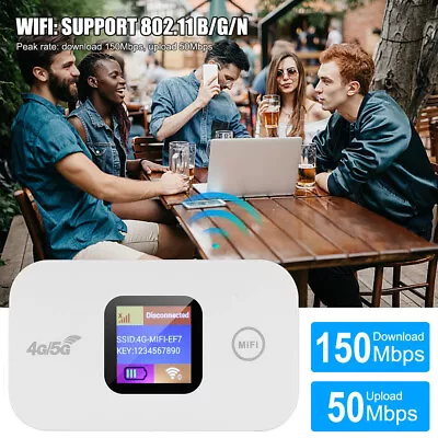 Portable Unlocked LTE 4G Wireless WiFi Router Mobile Broadband LCD MIFI Hotspots • £18.98