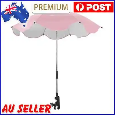 $20.53 • Buy Anti UV Baby Umbrella Waterproof Infant Stroller Sunshade Parasol (Pink)