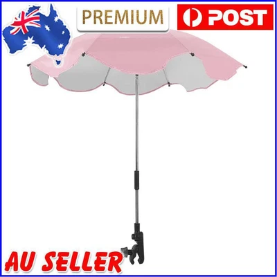 $20.53 • Buy Anti UV Baby Umbrella Waterproof Infant Stroller Sunshade Parasol (Pink)