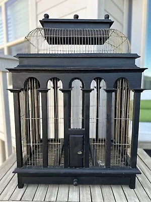 Majestic LARGE Wood Bird Cage Vintage Architectural Victorian Dome • $455