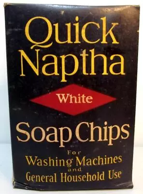 Vtg NOS 23 Oz. Quick Naptha White Soap Chips (Laundry) Swift & Co. C1930-40s • $10
