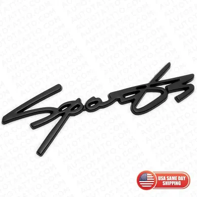 Universal Car Sport Signature Style Logo Emblem Badge 3D Sticker Nameplate Black • $9.99