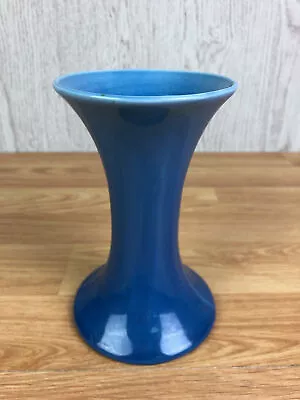 Antique Wardle Art Pottery Blue Trumpet Waisted Vase 6  Tall • £26.99