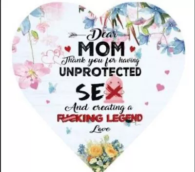 £3.49 • Buy Funny Rude Mothers Day Gifts Novelty Wood Heart Sign Gift For Mum Daughter Son