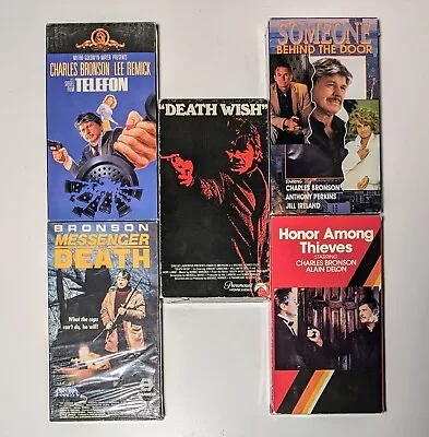 Charles Bronson 5 Vhs Movie Lot Death Wish - Telefon - Messenger Of Death & More • $12