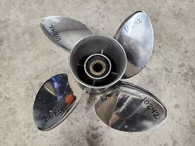 4 Blade 14 1/4  X 17p Solas Hr Titan 4 Ss Propeller 3553-143-17 Yamaha P10242 • $319