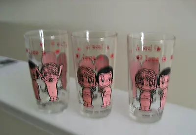 Lot Of 3 Kim - L.a. Times  Love Is  Tumbler Glasses - Read Below • £7.71