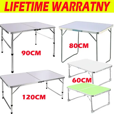 £39.49 • Buy Folding Camping Table Aluminium Picnic Portable Adjustable Party Bbq Outdoor