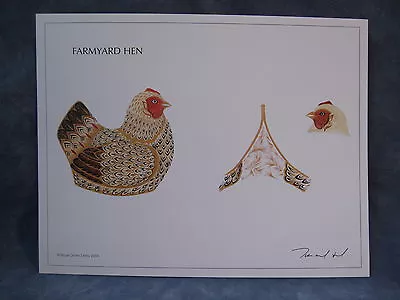 £5 • Buy Royal Crown Derby   Artwork - Print For Farmyard Hen