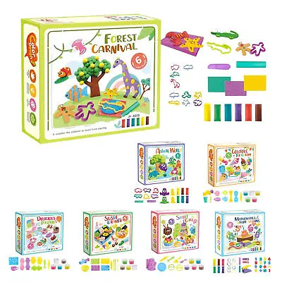 Kids Colored Clay DIY Molding Clay Colored Clay Kit With Stencils • $20.89