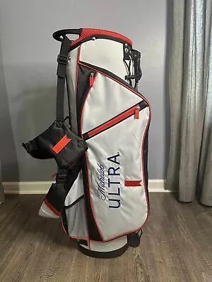 Michelob Ultra Promotional Golf Bag Pga Tour Golfing Sports W/ Stand & Straps • $225