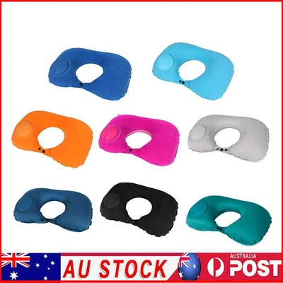 $10.15 • Buy U-Shape Travel Pillow Press Type Air Inflatable Airplane Car Pillow Neck Cushion