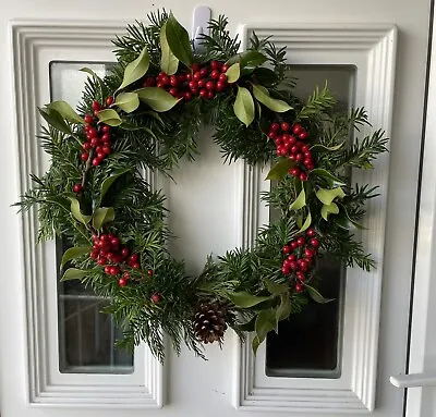 Real Fresh Traditional Classic Christmas Wreath - Handmade - No Plastic • £29.99