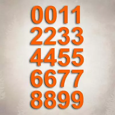 Orange Vinyl Custom Number Decal Sheet Mailbox Address Boat Sticker Kit • $8.99