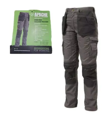 £26.90 • Buy Apache Work Trousers Knee Pad & Twill Holster Pockets Cordura Triple Stitched