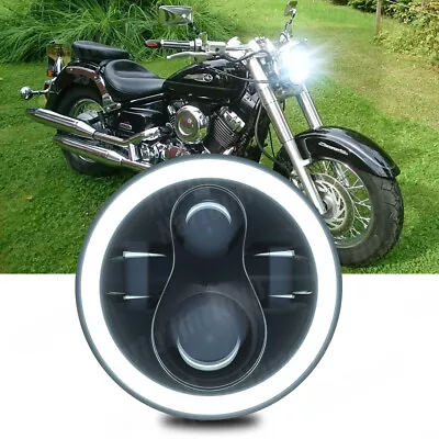 7  Motorcycle LED Headlight Projector For Yamaha V-Star XVS 650 950 1100 Classic • $48.99