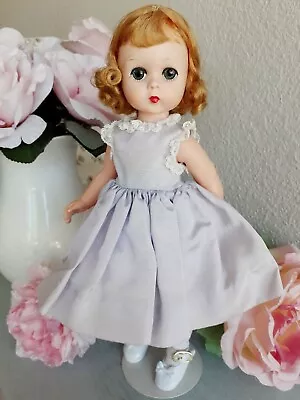 Vintage 1950s Madame Alexander Lissy 12  Doll In Tagged Lavender Taffeta Dress • $120