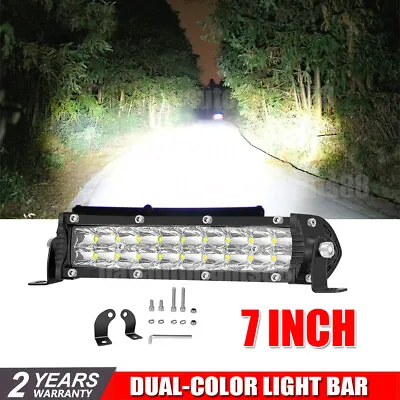 Car Crawler Accessories Super Bright Dual Row 7'' LED Work Light Bar Fog Lamp • $12.88