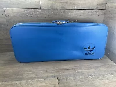 Adidas Turquoise Blue Vintage Tennis Racket Sport Bag W/ Lock Keys 28.5  X 12  • $109.99