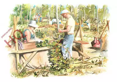 Picture Postcard::Hop Picking At Hunton Kent Ida Fermor • £3.49