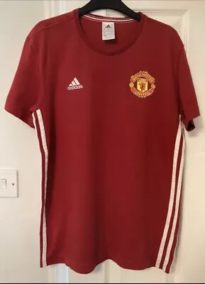 Mens Adidas Manchester United Football T-shirt Red Size S • £2.99