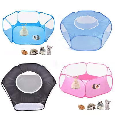 Small Animals Cages Tent Hamster Pet Playpen Exercise Fence F Guinea Pig Rabbits • $12.55