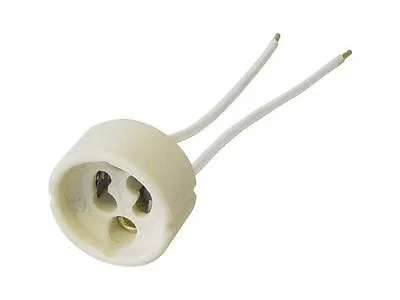 Halogen Light Bulb Ceramic  Lamp Holder GU10 With Leads • £3.69