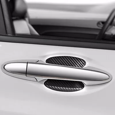 4* Carbon Fiber Car Door Handle Film Anti Scratch Stickers Protector-Accessories • $3.49