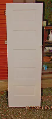 ANTIQUE VINTAGE 5 PANEL INTERIOR DOOR  24 X 72 PAINTED WHITE WE SHIP!!!!! • $175