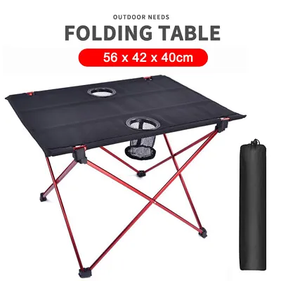 £18.89 • Buy Folding Camping Table Light Weight Portable Aluminium Frame Outdoor Picnic Bag