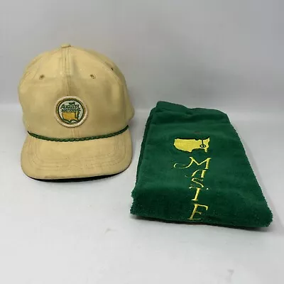 Vintage Augusta National Masters Hat Rare Members Rope Hat And Golf Bag Towel • $150