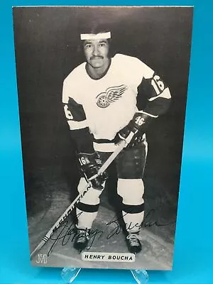 Vintage Detroit Red Wings Henry Boucha Autograph Postcard  • $19.99