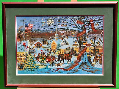 Charles Wysocki 32  Small Town Christmas  Limited Edition S/N  Framed COA • $95